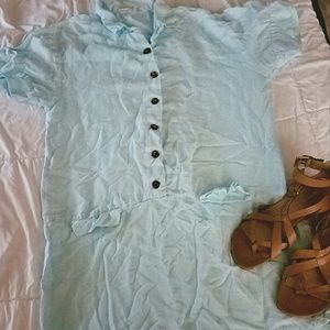 Vintage linen shirt dress