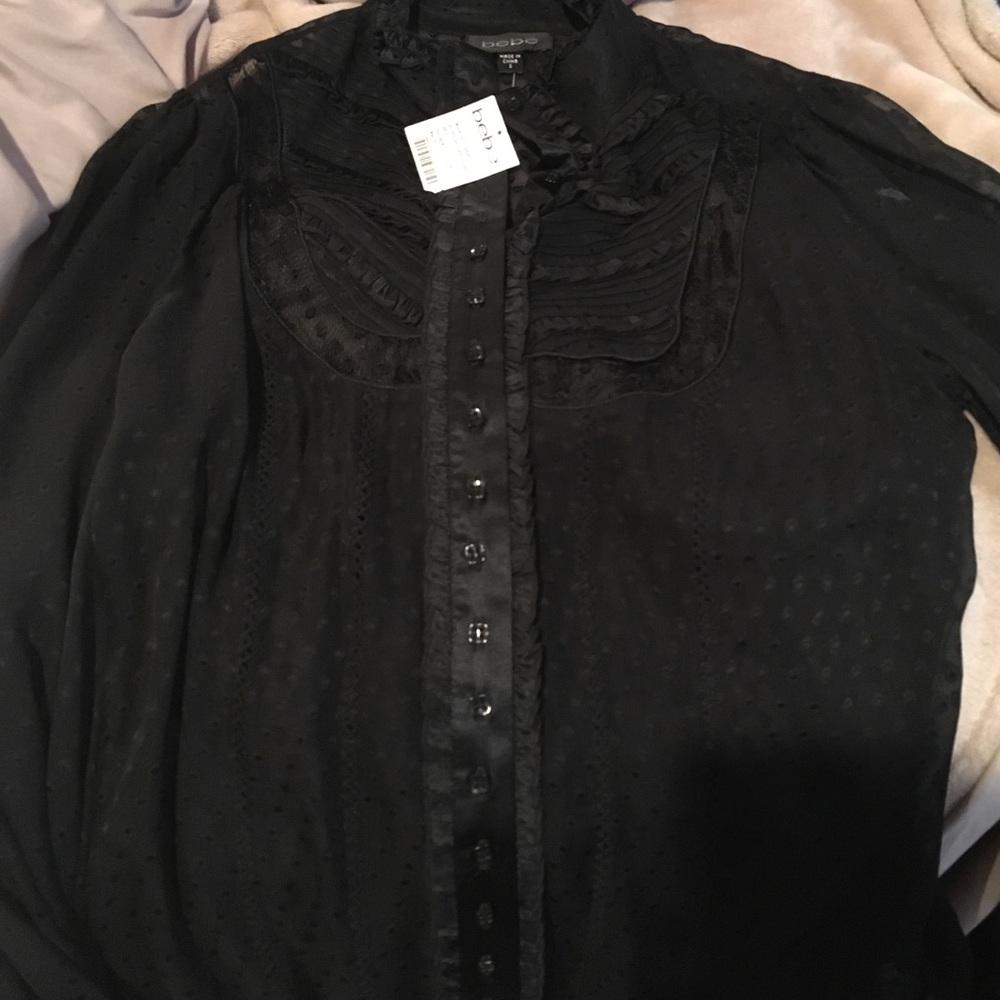 Black Bebe Blouse size small