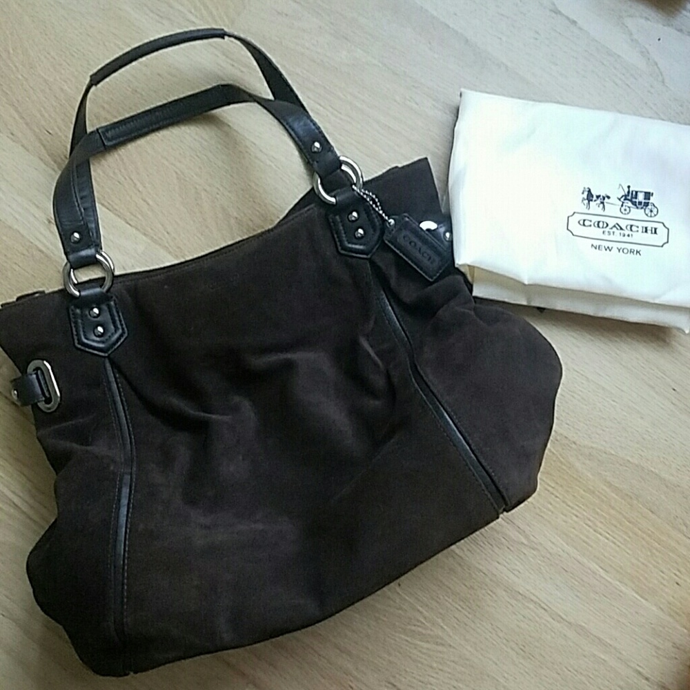 NEW & AUTHENTIC Leather and Suede Coach