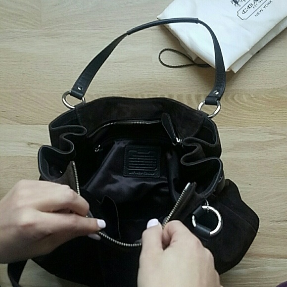 NEW & AUTHENTIC Leather and Suede Coach - Picture 2 of 8