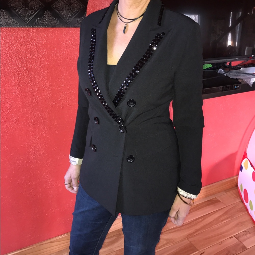 Forever 21 black blazer with jewels size S