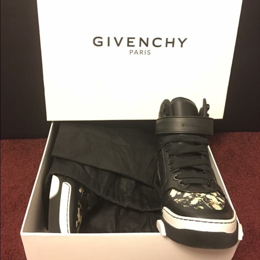 Men's black Givenchy Tyson Floral Toe high-top