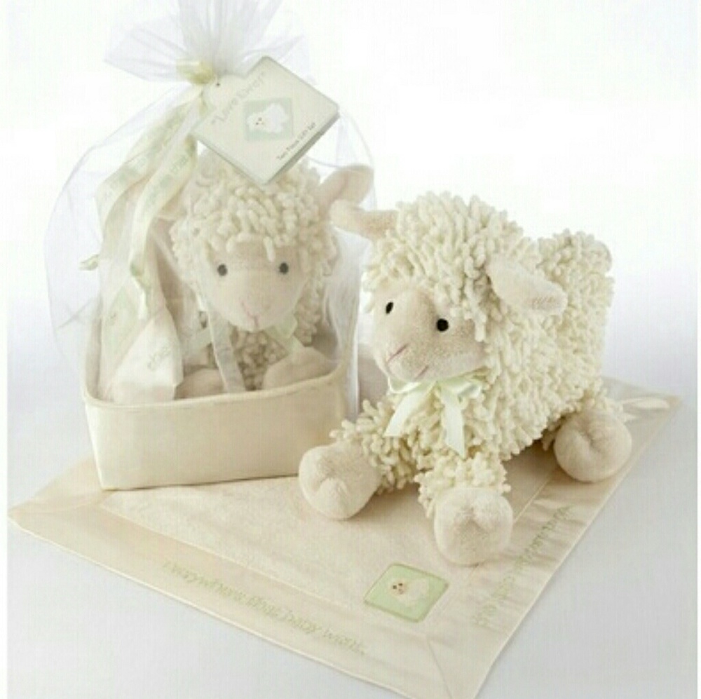 Baby Aspen Lamb and Basket Set