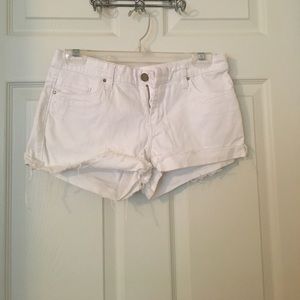 Blank NYC white cuff off Denim shorts