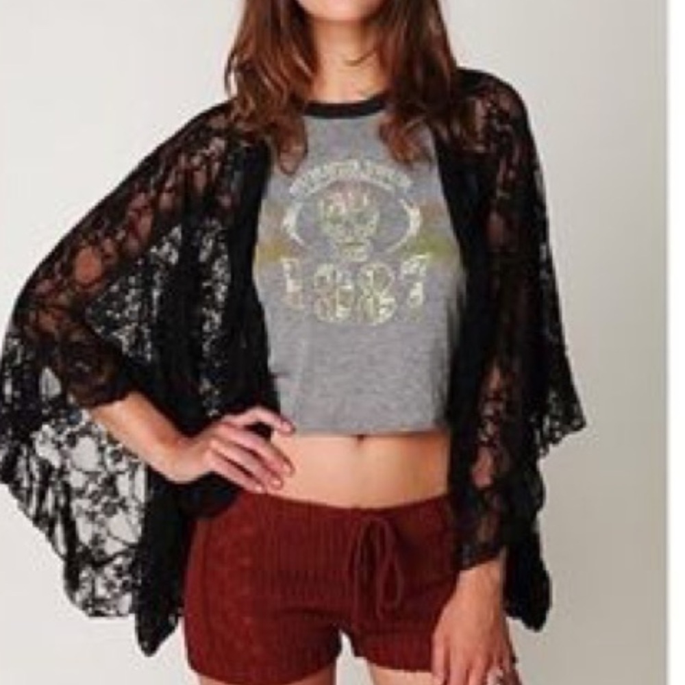 SALE! Black lace free people shawl