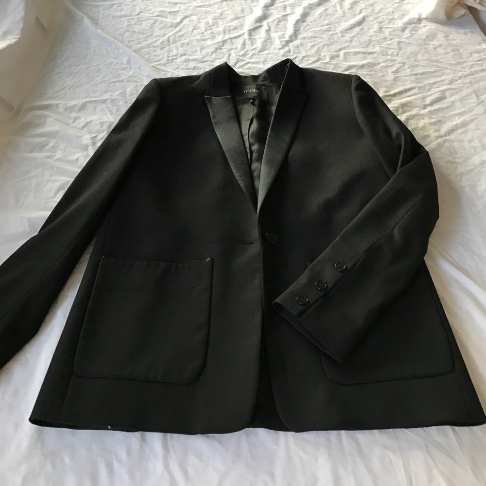 Maje Tuxedo Black Blazer