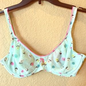 Betsey Johnson Mesh Leopard Bra