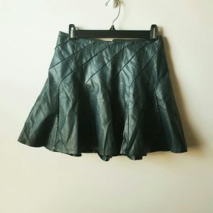 [Free People] NWOT Green Vegan Leather Skirt