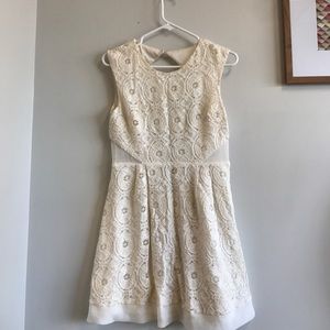 Cream lace dress