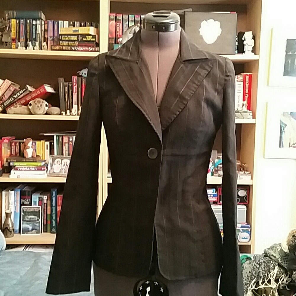 CLEARANCE! Black pinstripe blazer