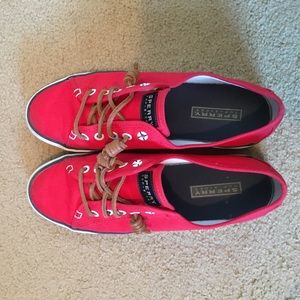 Red sperry topsiders size 8 1/2