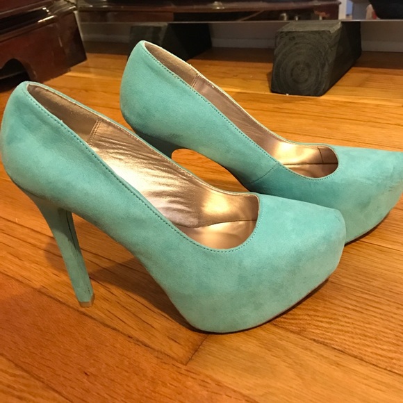 Mint Platform Heels - Picture 2 of 3