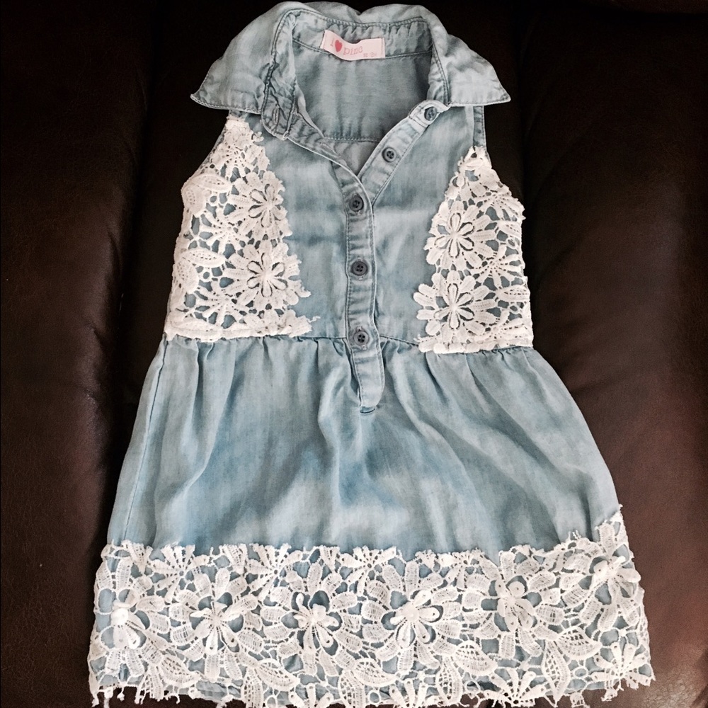 Denim and Crochet Dress