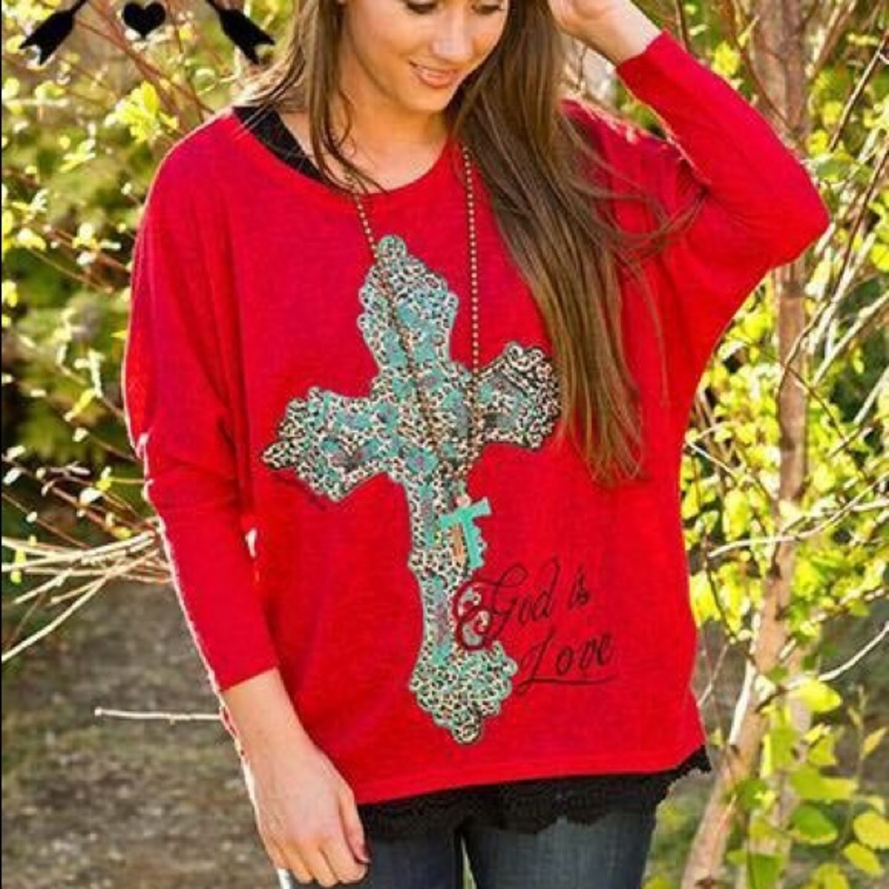 God is Love light weight tunic