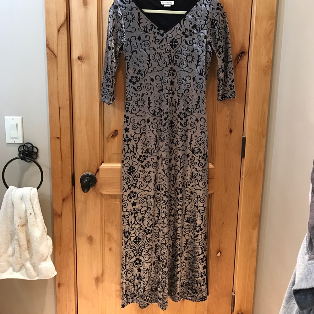 Velvet full length dress