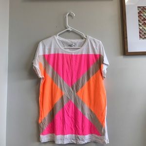 J crew graphic tee neon colors