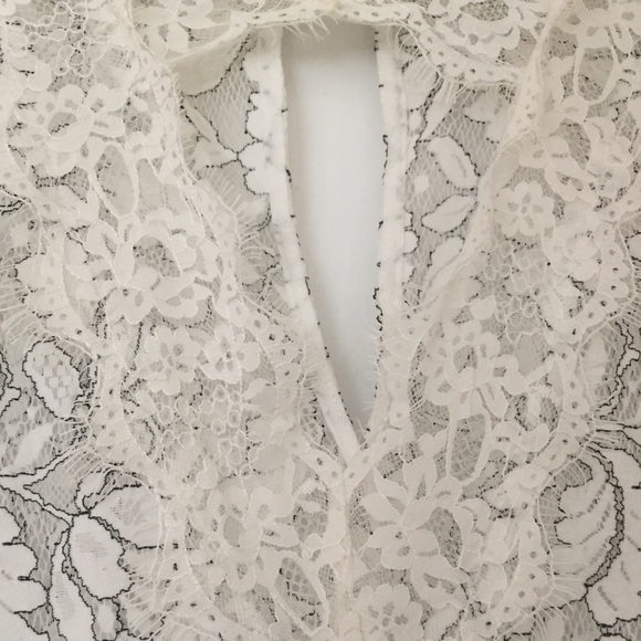 White Secret Lace Sheer Tunic Top - Picture 2 of 7