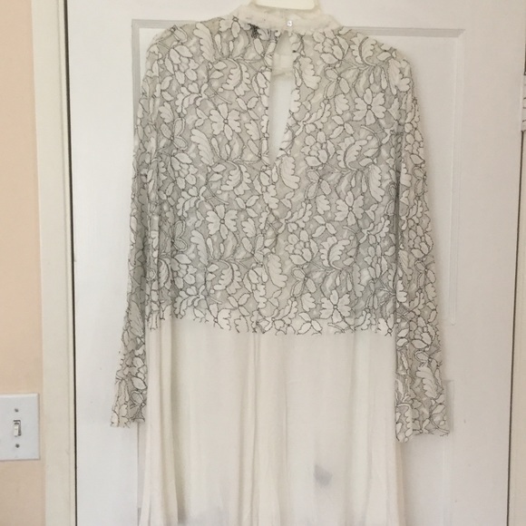 White Secret Lace Sheer Tunic Top - Picture 4 of 7