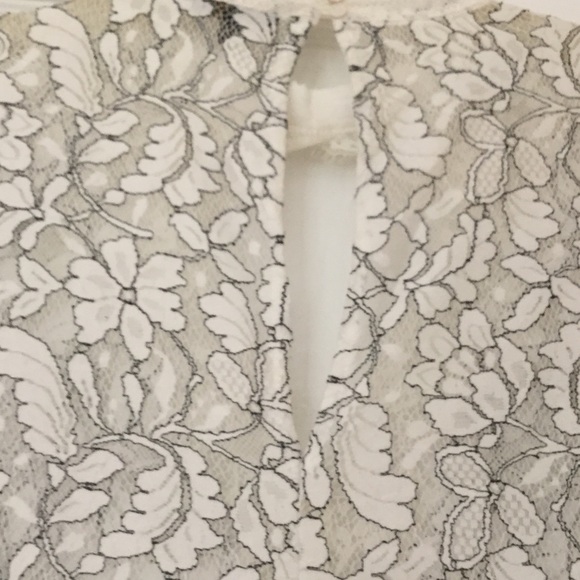 White Secret Lace Sheer Tunic Top - Picture 6 of 7