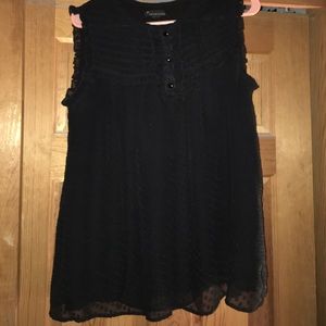 Black sleeveless blouse