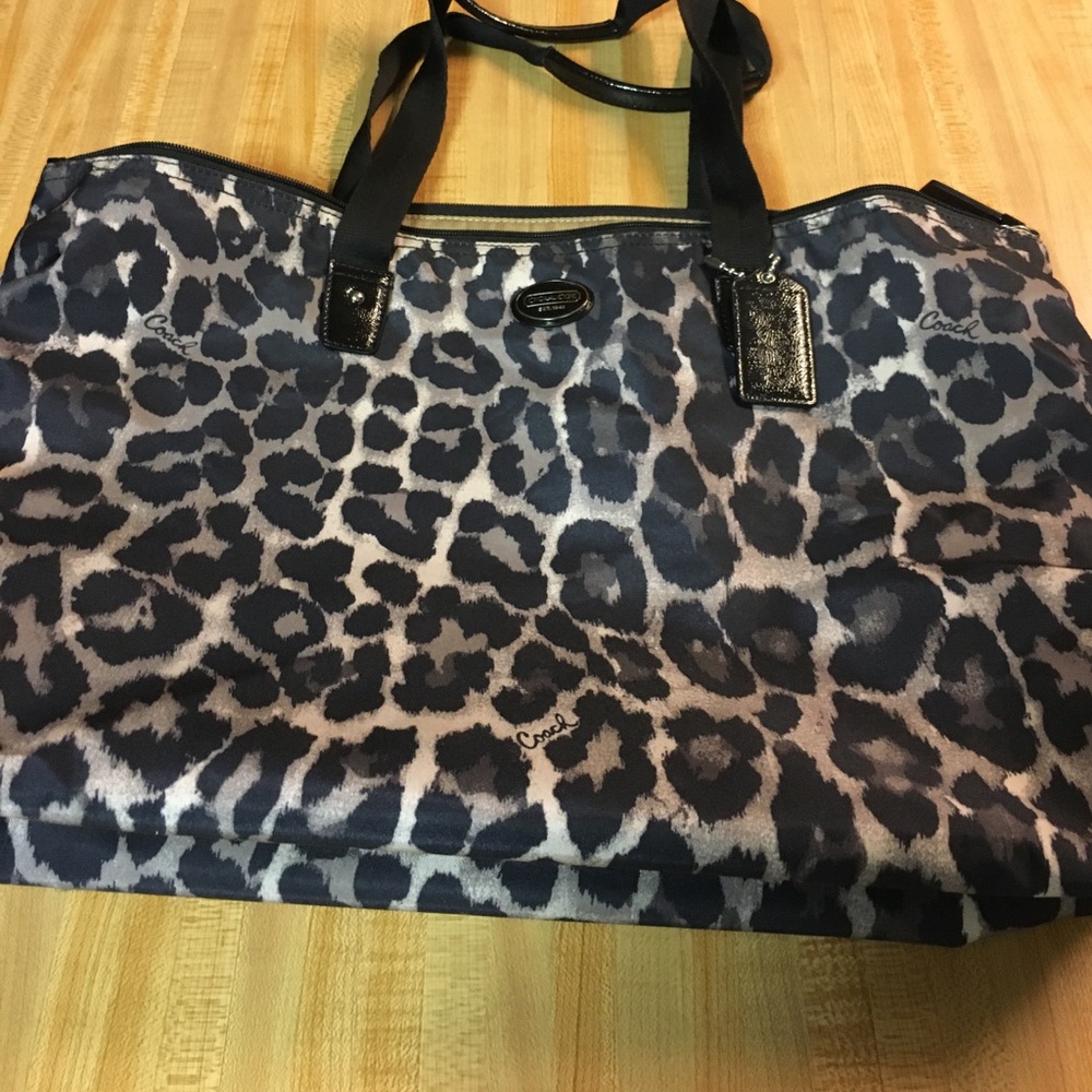 Coach leopard print bag