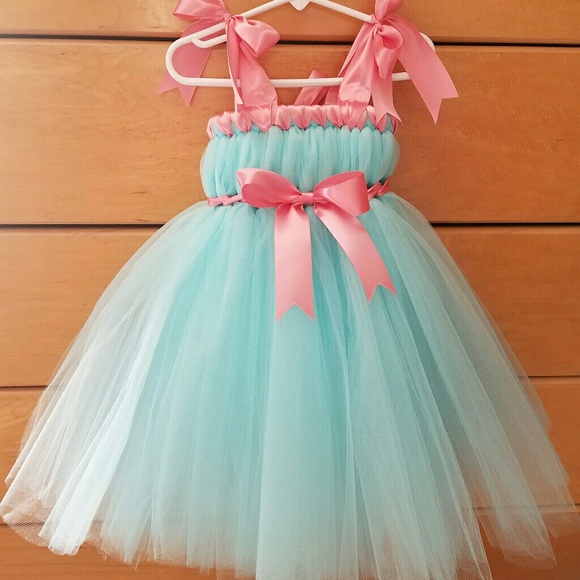 Aqua tulle tutu dress - Picture 1 of 1