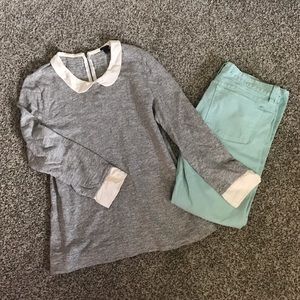 JCrew Peter Pan Collar Top