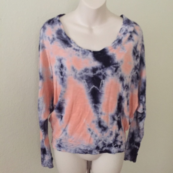 Young Fabulous & Broke Tops - Young Fabulous & Broke Tie Dye Off Shoulder Shirt