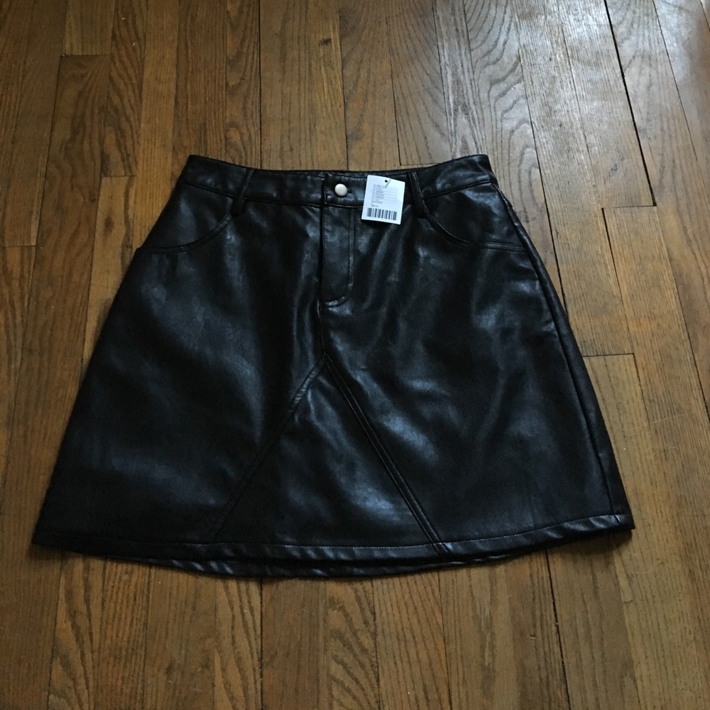 Urban Outfitters black leather skirt.