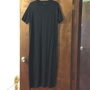 COS black high/low shirt