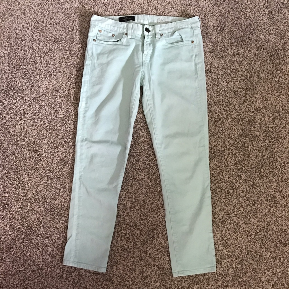 Mint J. Crew Toothpick Jeans