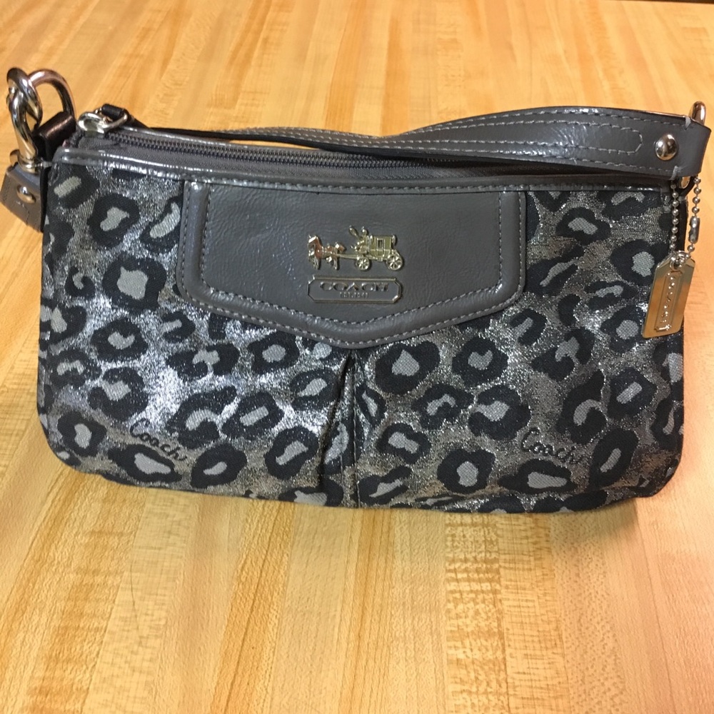 Coach mini leopard bag