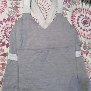 LULULEMON grey and white top