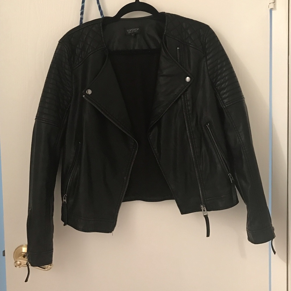 Topshop Faux Leather Jacket