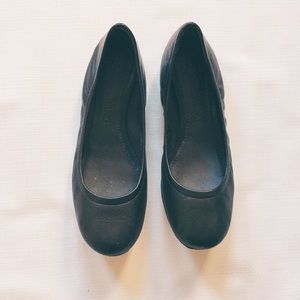 Black Leather Vera Wang Flats