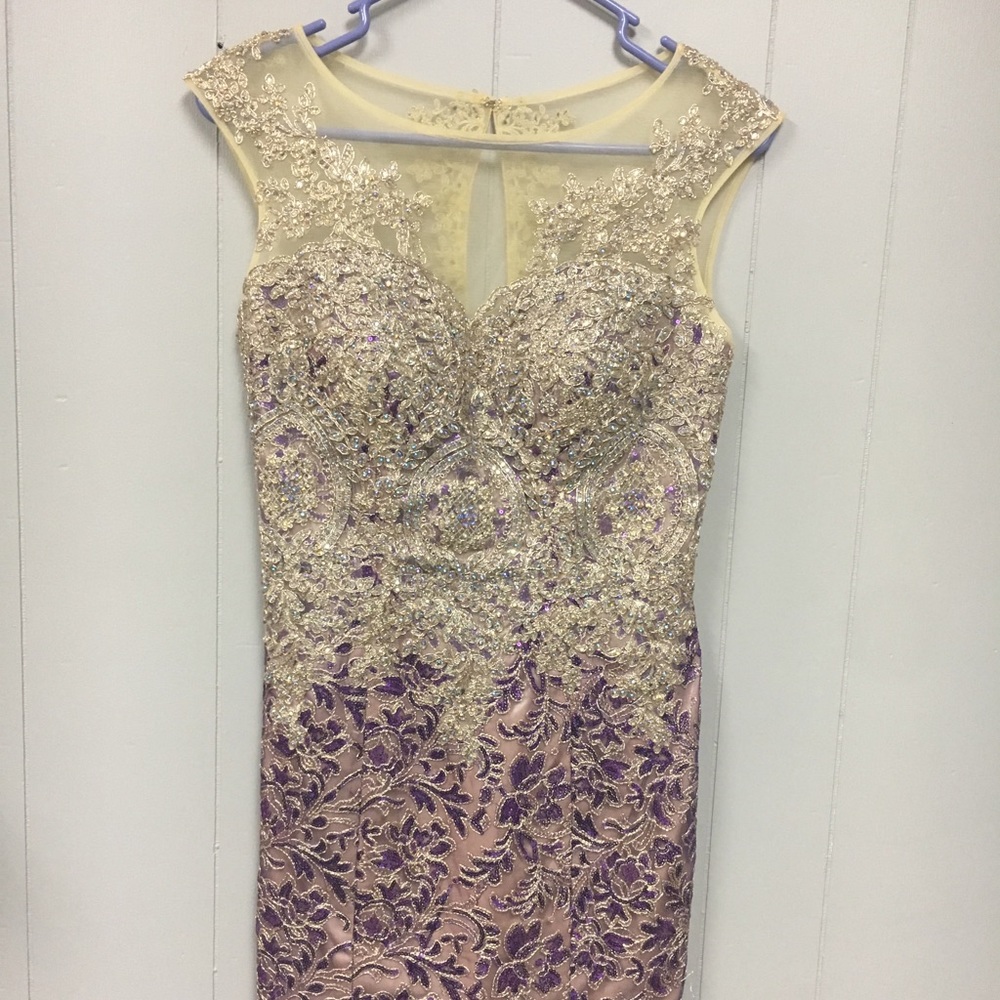 Purple and Gold Homecoming Dress