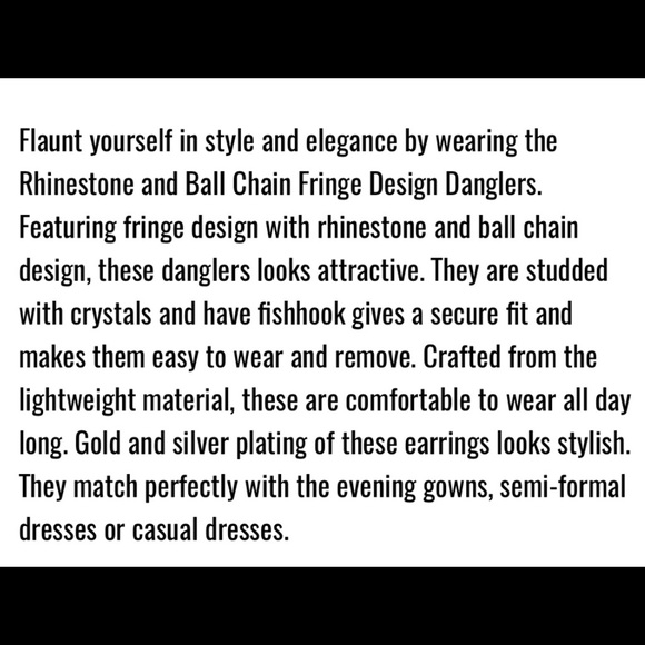 Fringe Design Earrings - Picture 4 of 4