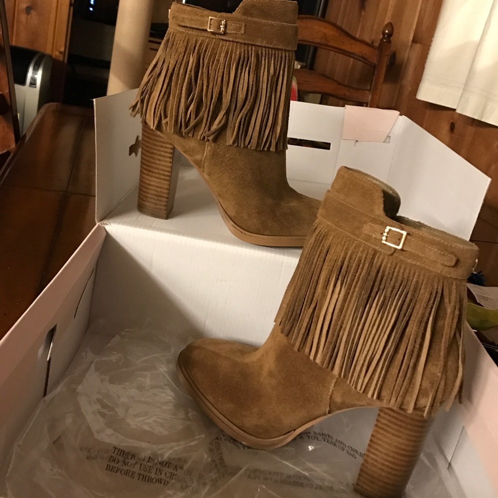 Fringe booties
