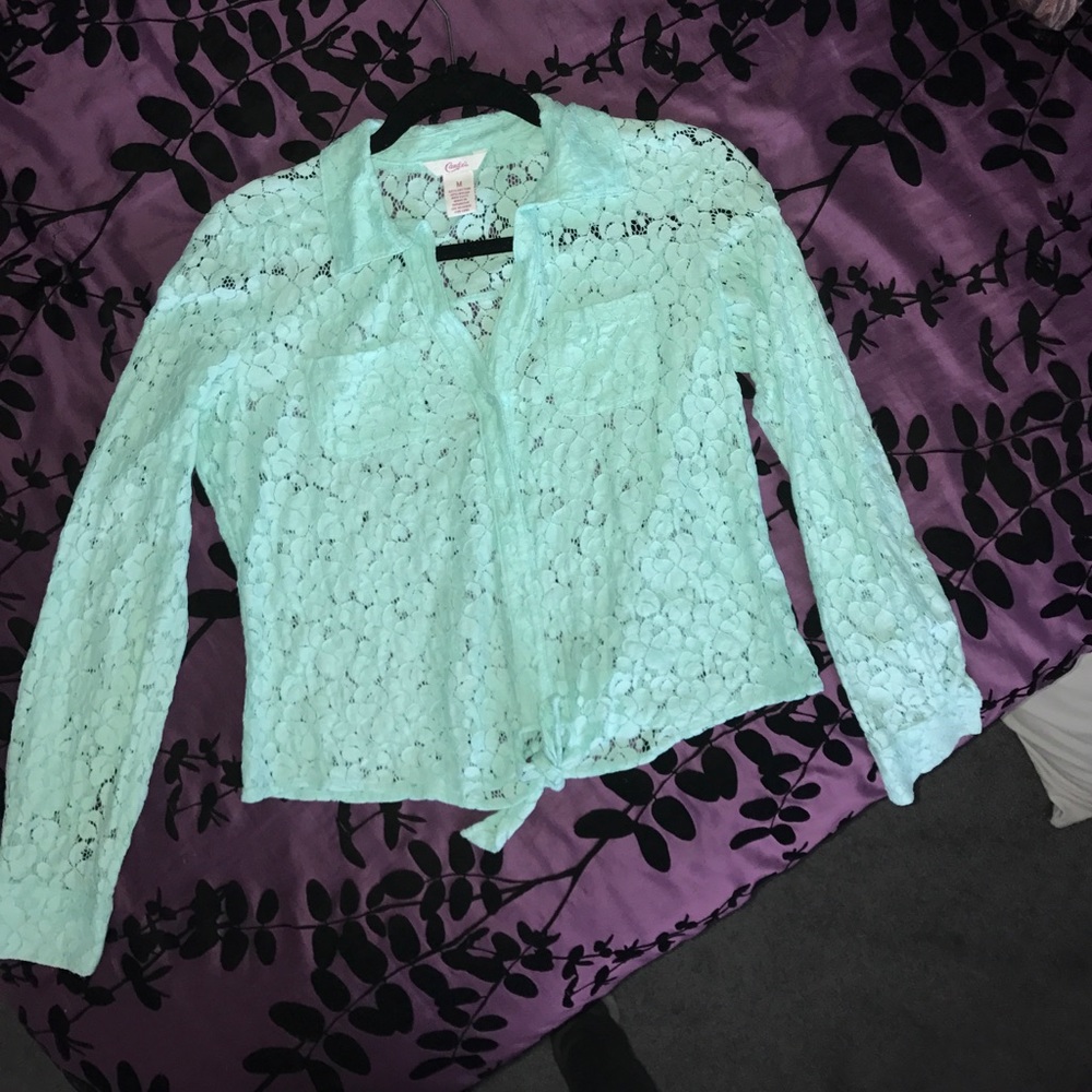 Candies see through flowery blouse