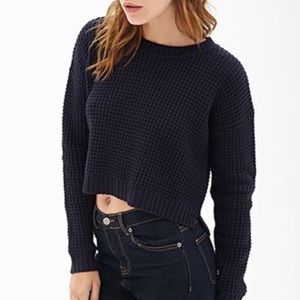Black Crop Sweater