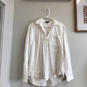 White pullover collared shirt