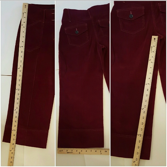 Bebe deep rich raspberry Capri pants sz0 - Picture 2 of 7