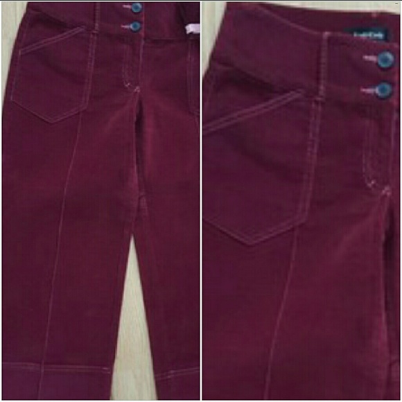 Bebe deep rich raspberry Capri pants sz0 - Picture 3 of 7