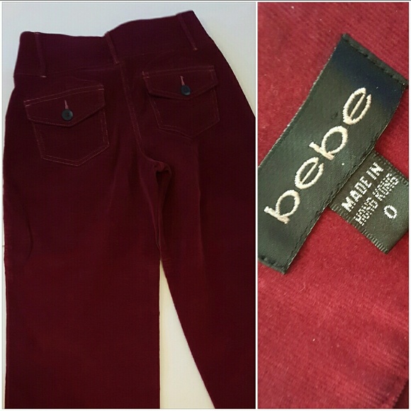 Bebe deep rich raspberry Capri pants sz0 - Picture 4 of 7