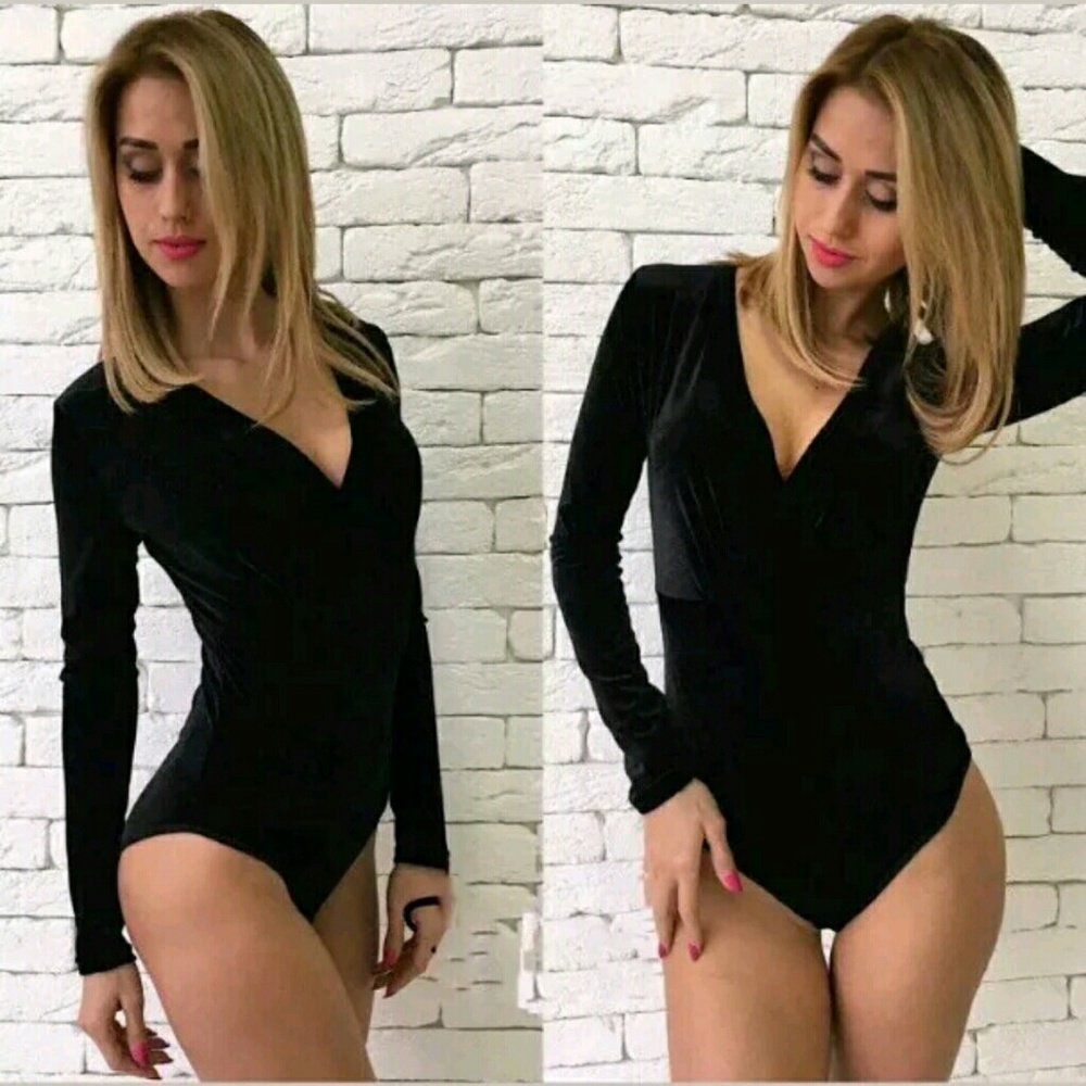 Black Velour Body suit