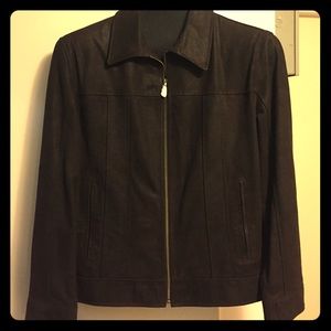 Brand New Joseph A Bank Dark Brown Leather Jacket