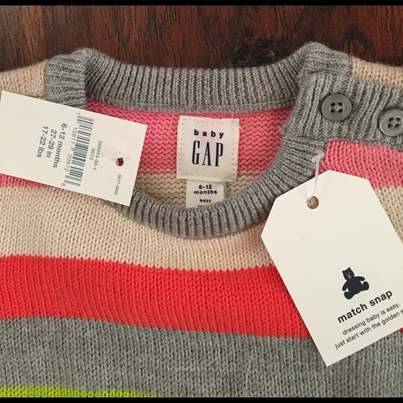 NWT Baby Gap girls 6-12m 3 piece stripe set! - Picture 3 of 4