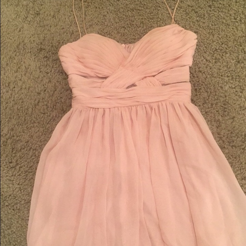 MINI SHORT CHIFFON DRESS LIGHT PINK