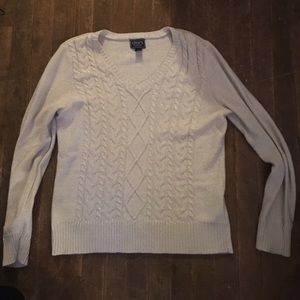 Cream v-neck sweater