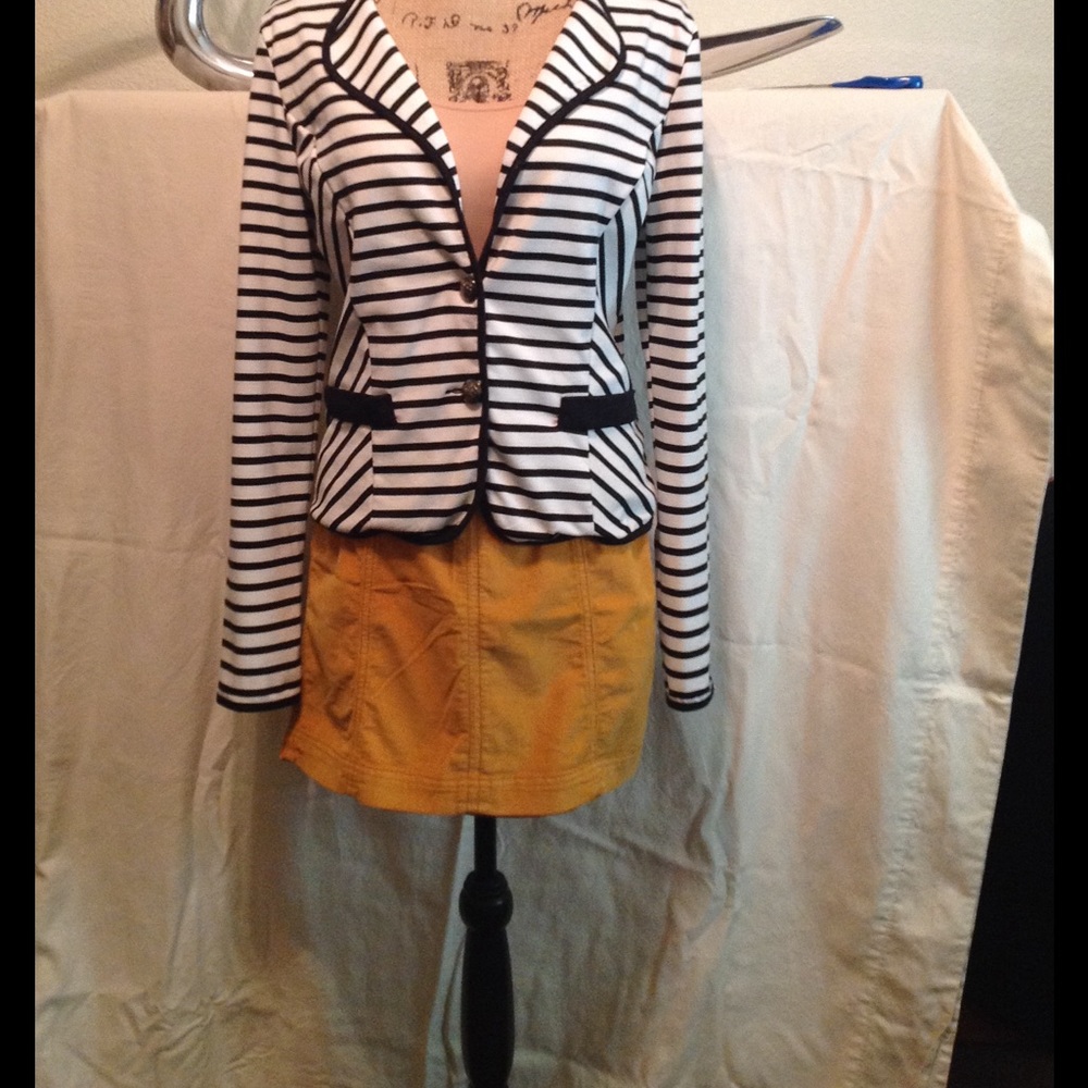 Free People Mustard Miniskirt